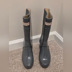 Hunter Gray Tall Rain Boots